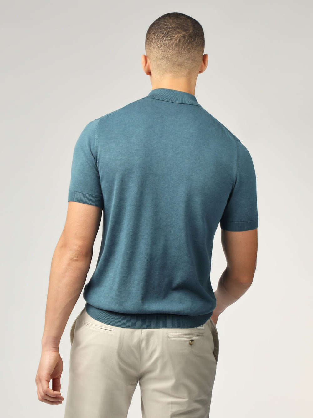 Knitwear Ben Sherman Signature Short Sleeve Polo Turquoise | PNX-74539796